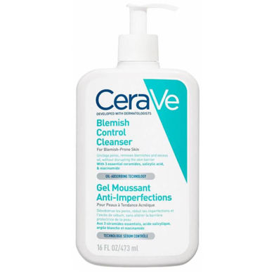 ژل شست‌وشوی ضدجوش CeraVe Blemish Control Cleanser حجم ۴۷۳ میل برای پوست چرب و مستعد جوش